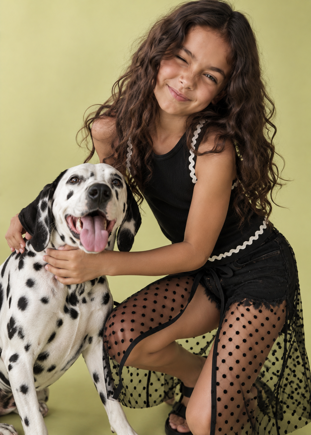 Girl short with net skirt
