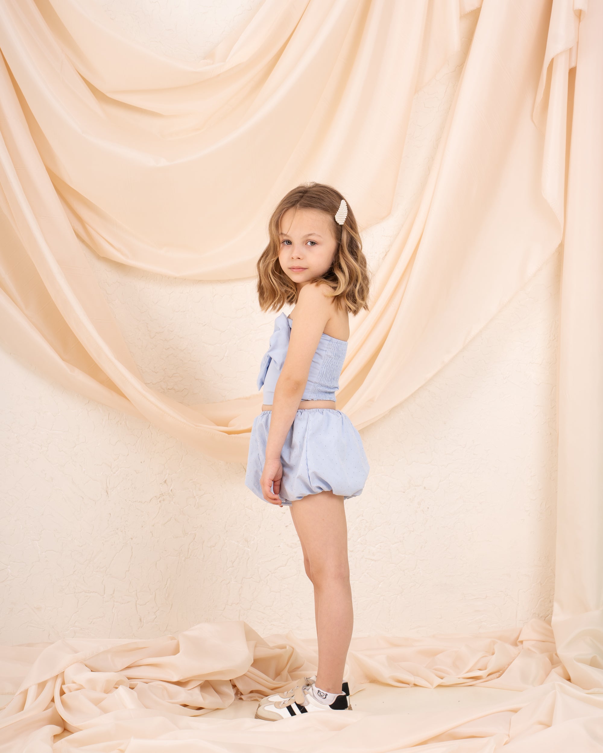 Girl sparkled puff shorts