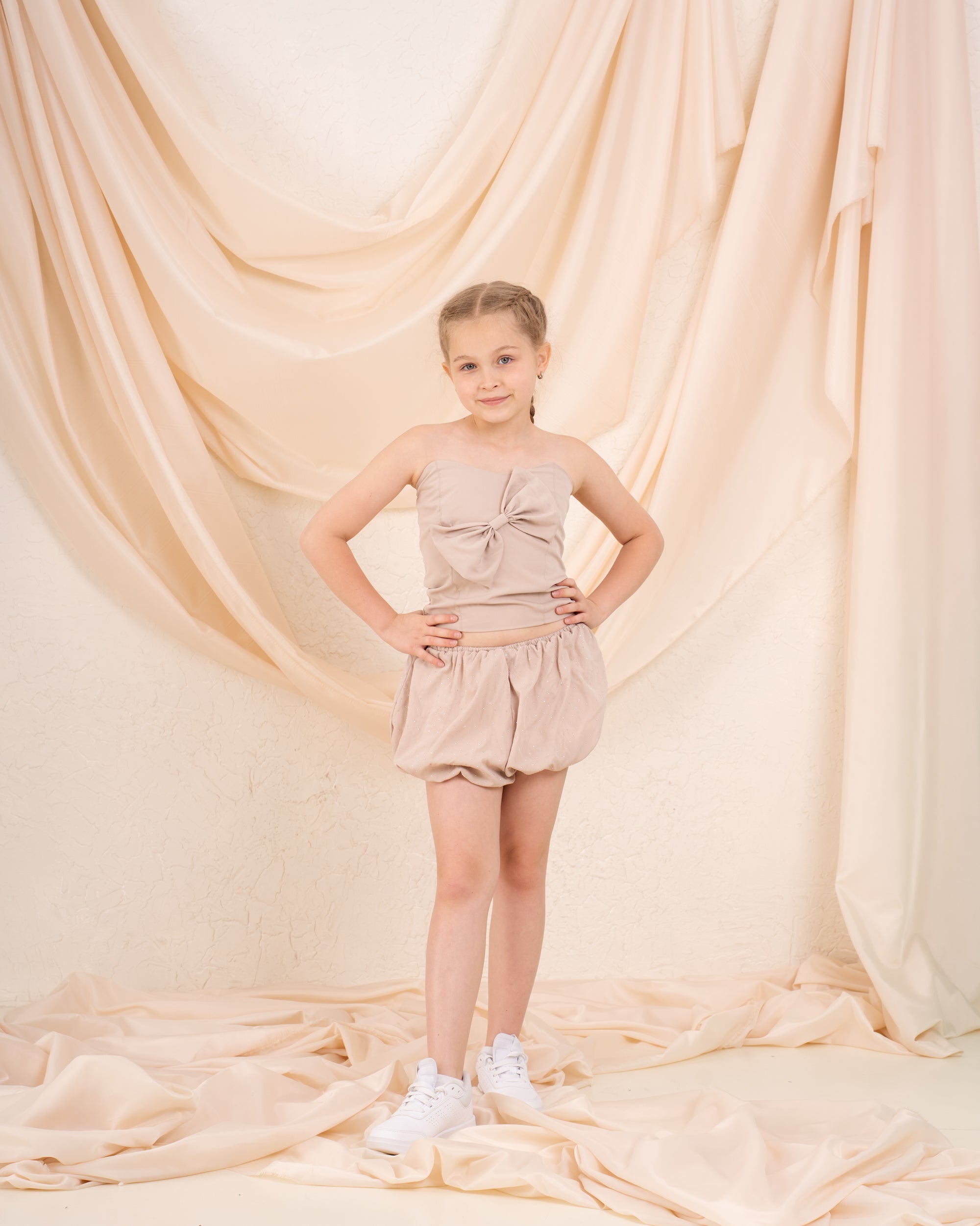 Girl sparkled puff shorts