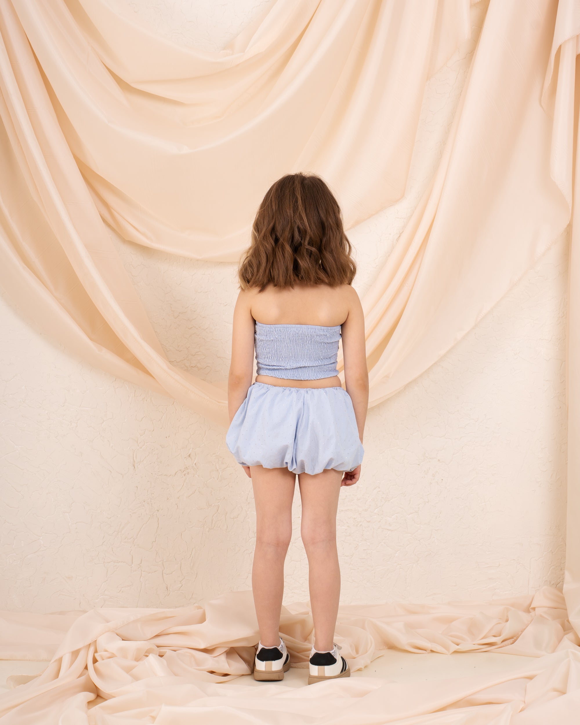 Girl sparkled puff shorts