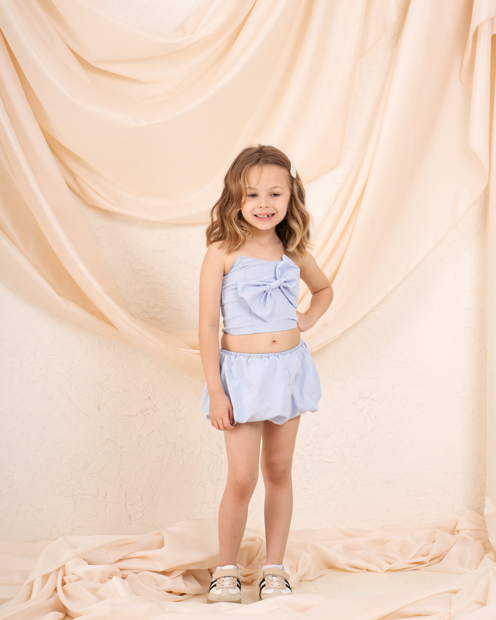 Girl sparkled puff shorts