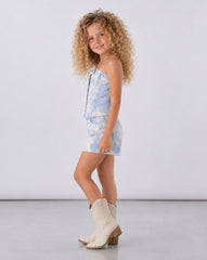 Girl tie dye sequin short