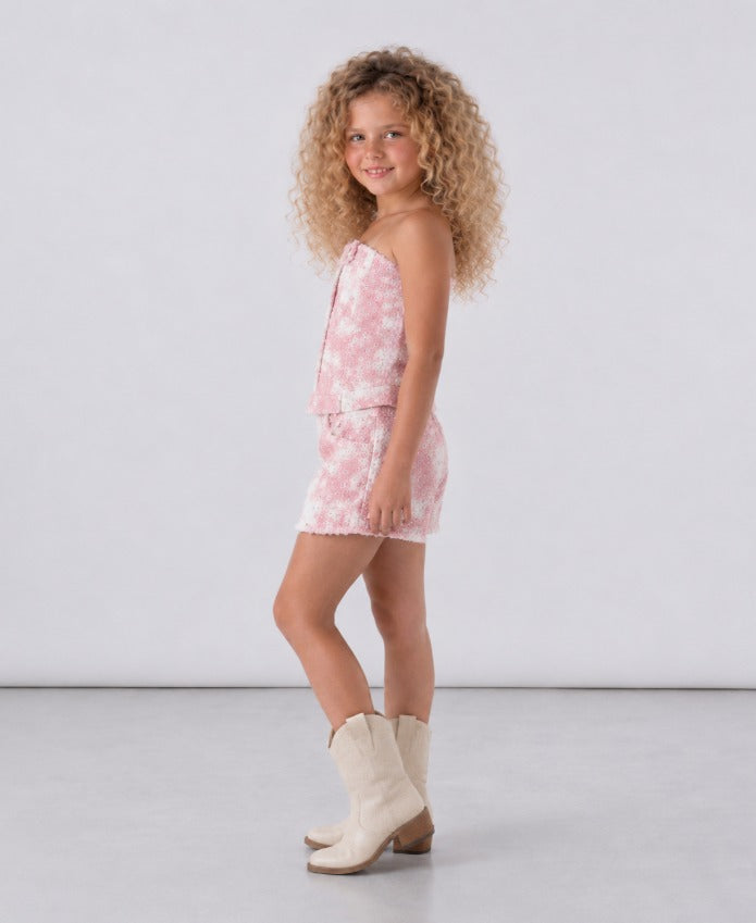 Girl tie dye sequin short