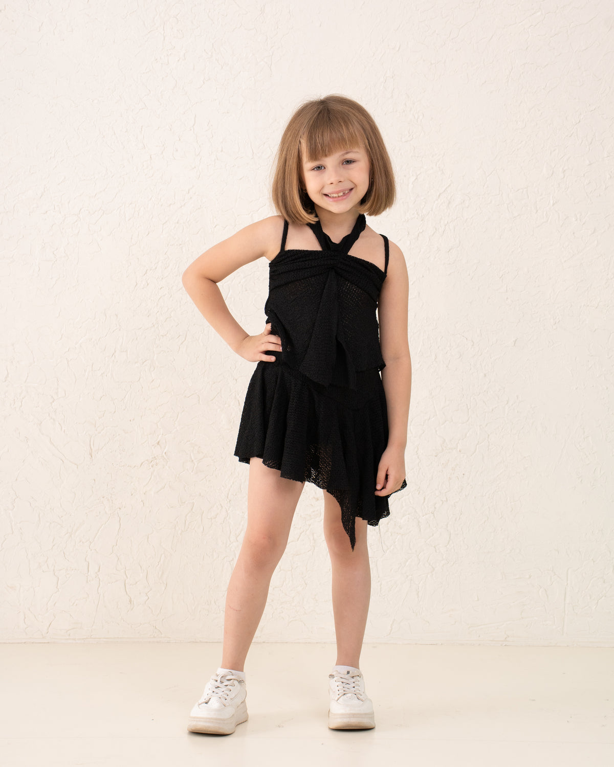 Net High Low Skirt