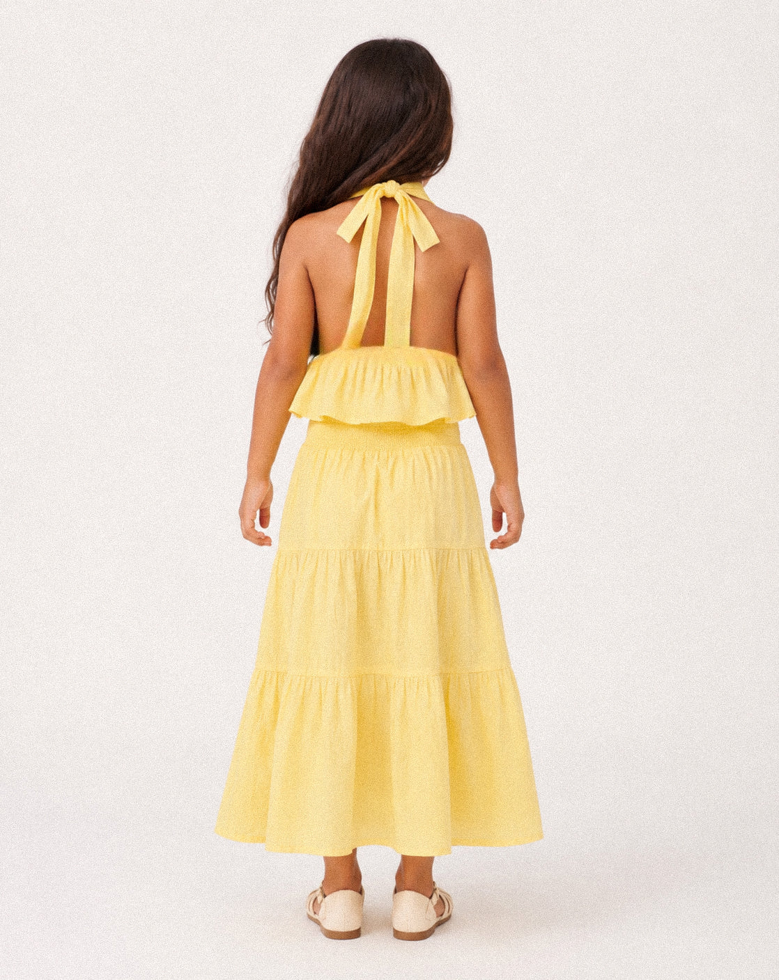 Girl smocked Cotton maxi Skirt