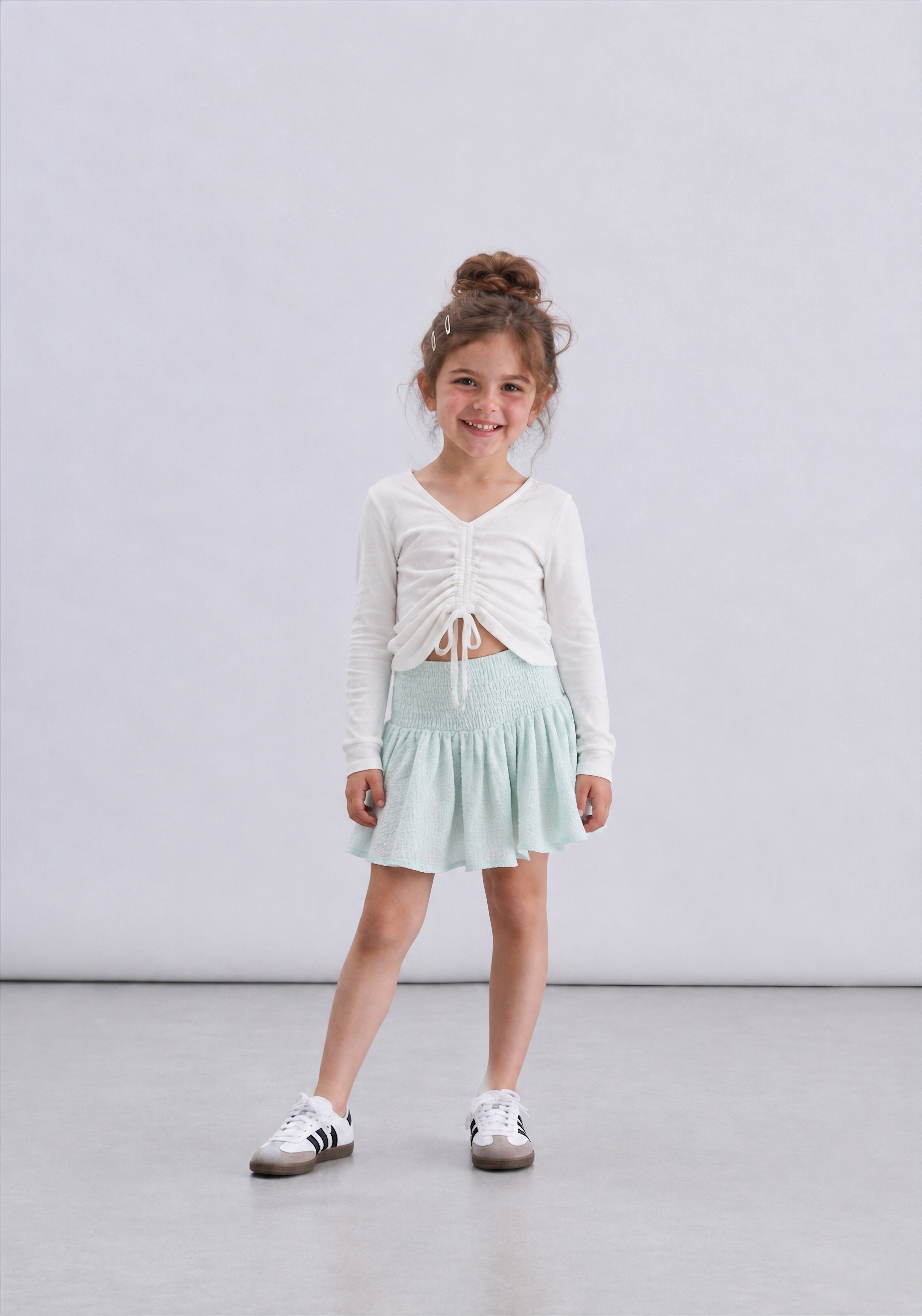 Girl crushed skirt