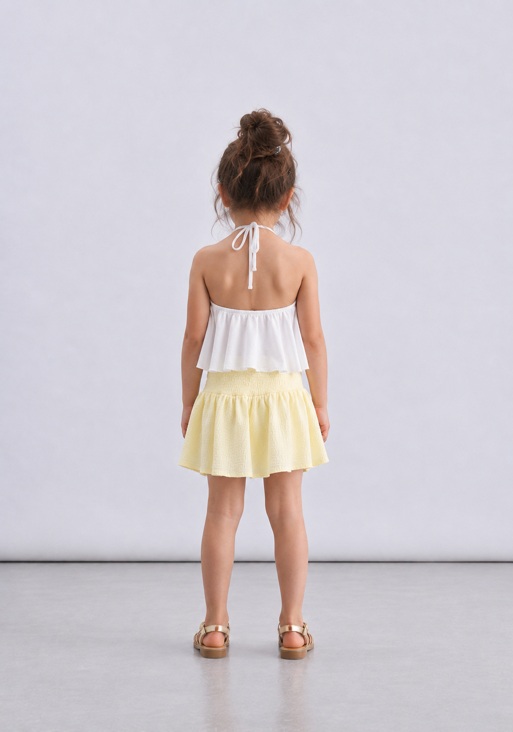 Girl crushed skirt