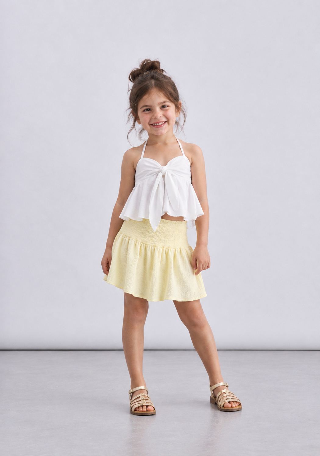 Girl crushed skirt