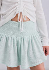 Girl crushed skirt