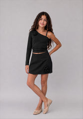 Girl skirt with pop out flower