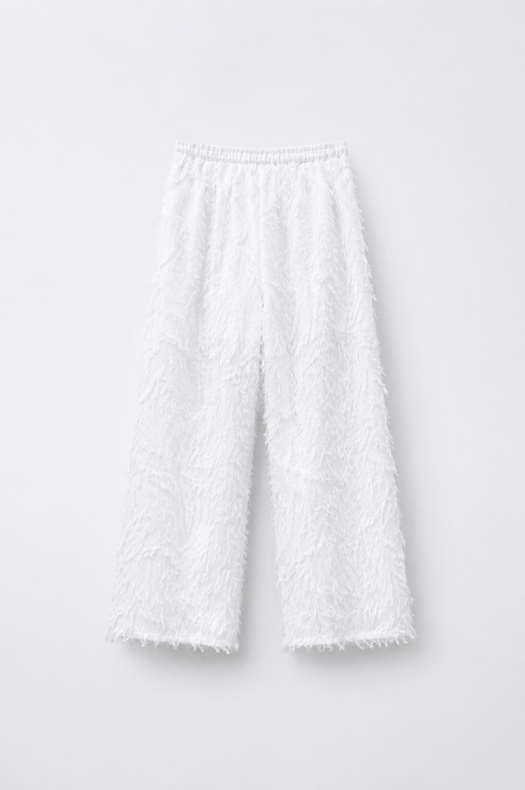 Fringed Textured Pants