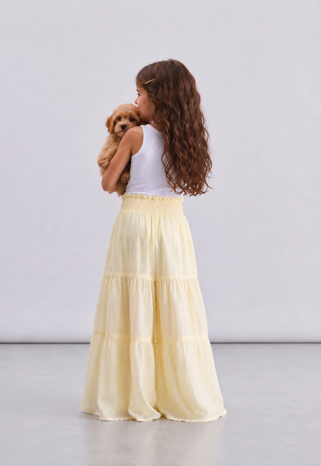 Girl wide leg layers pants