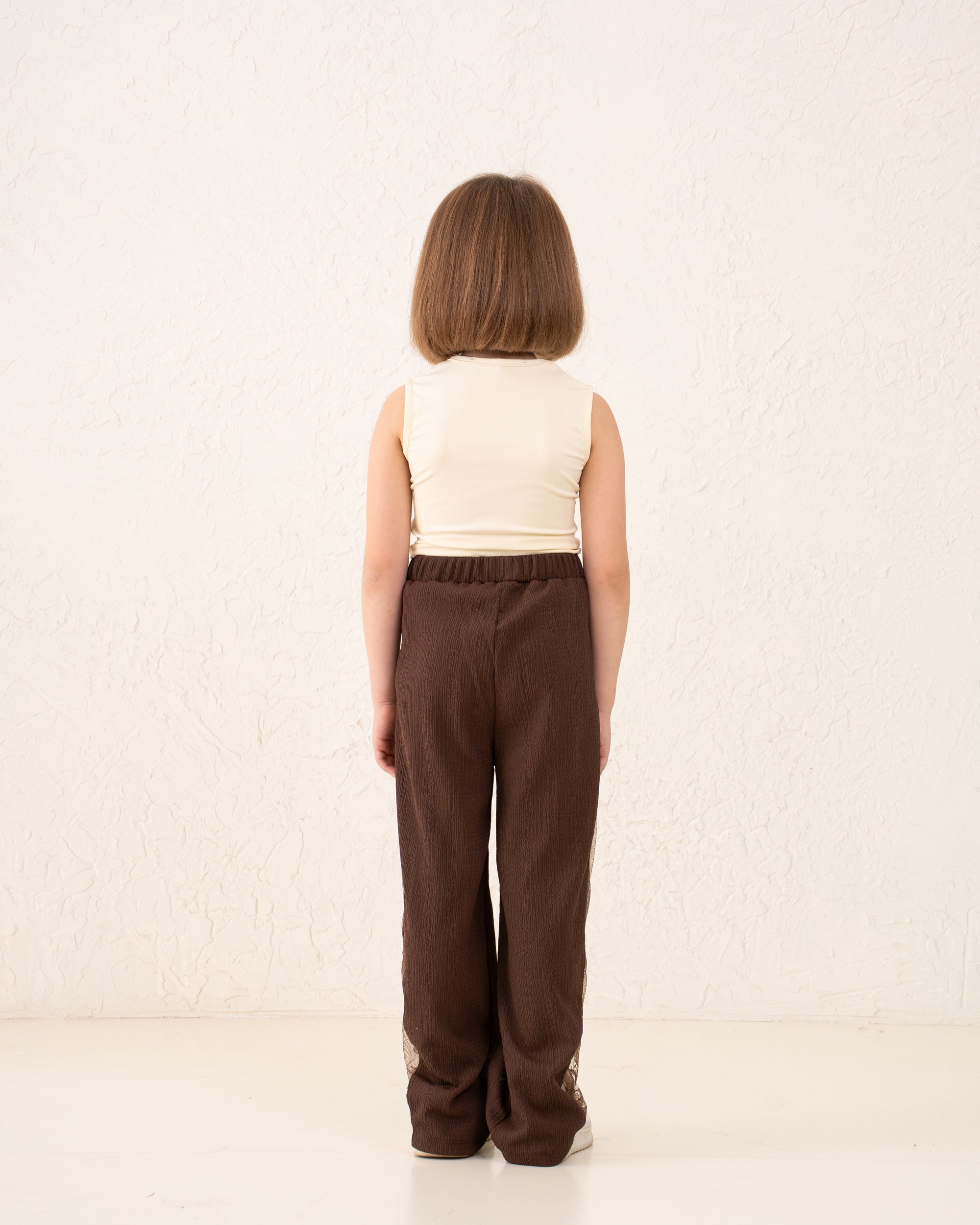 Girl pants with lace details