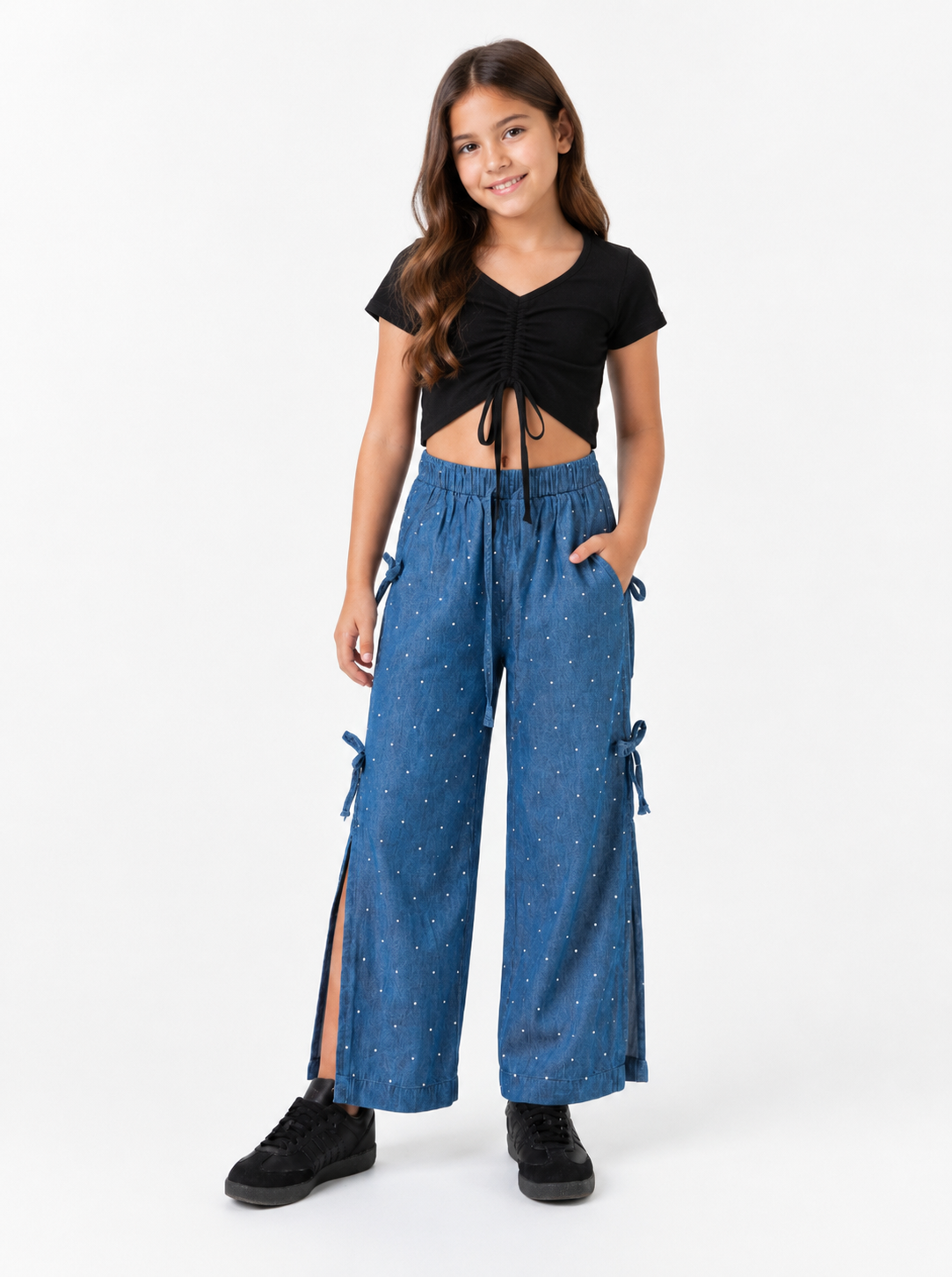 Girl Sparkled Light Denim