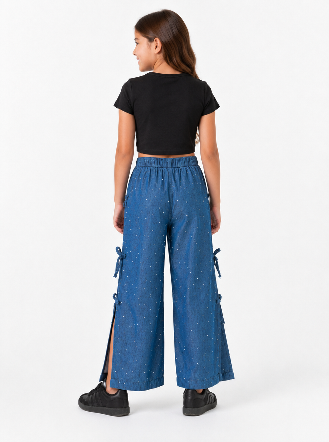 Girl Sparkled Light Denim