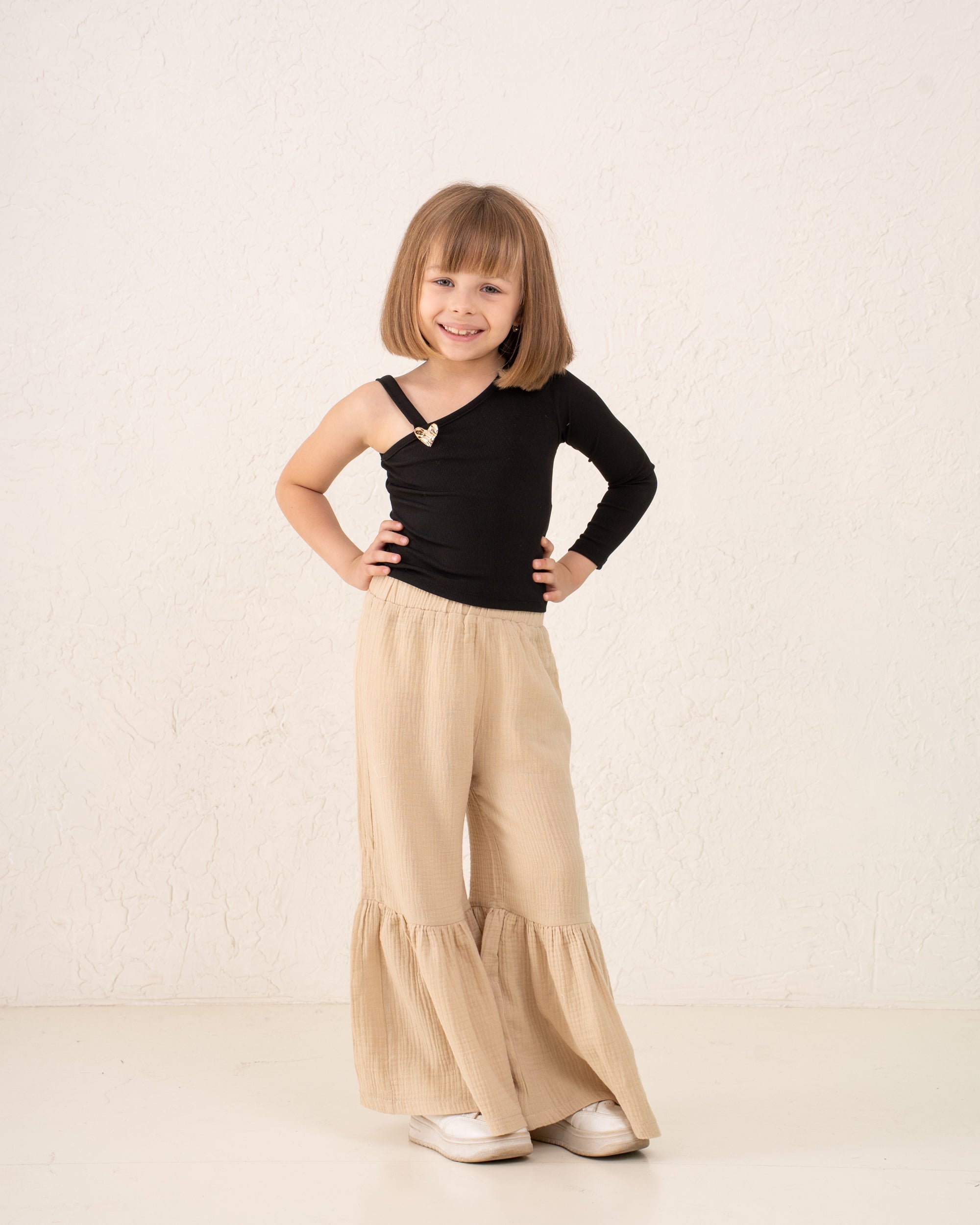 Girl cotton wide pants