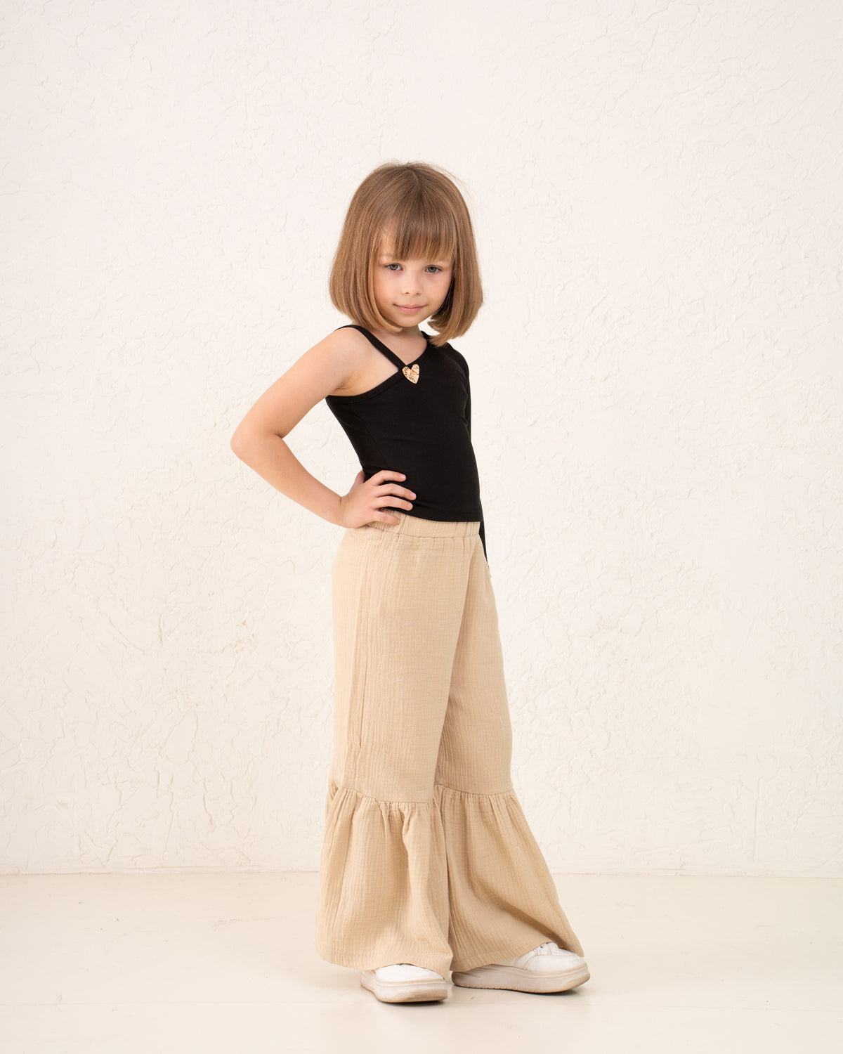 Girl cotton wide pants