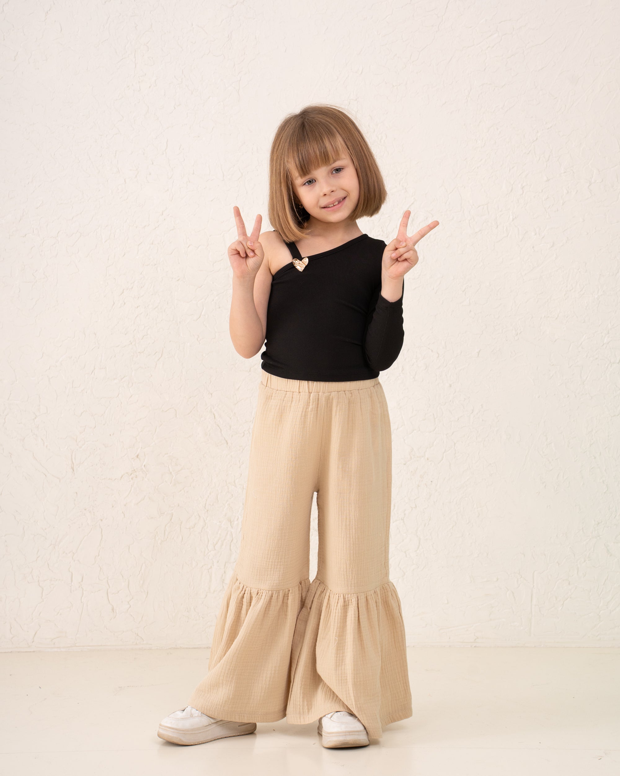 Girl cotton wide pants