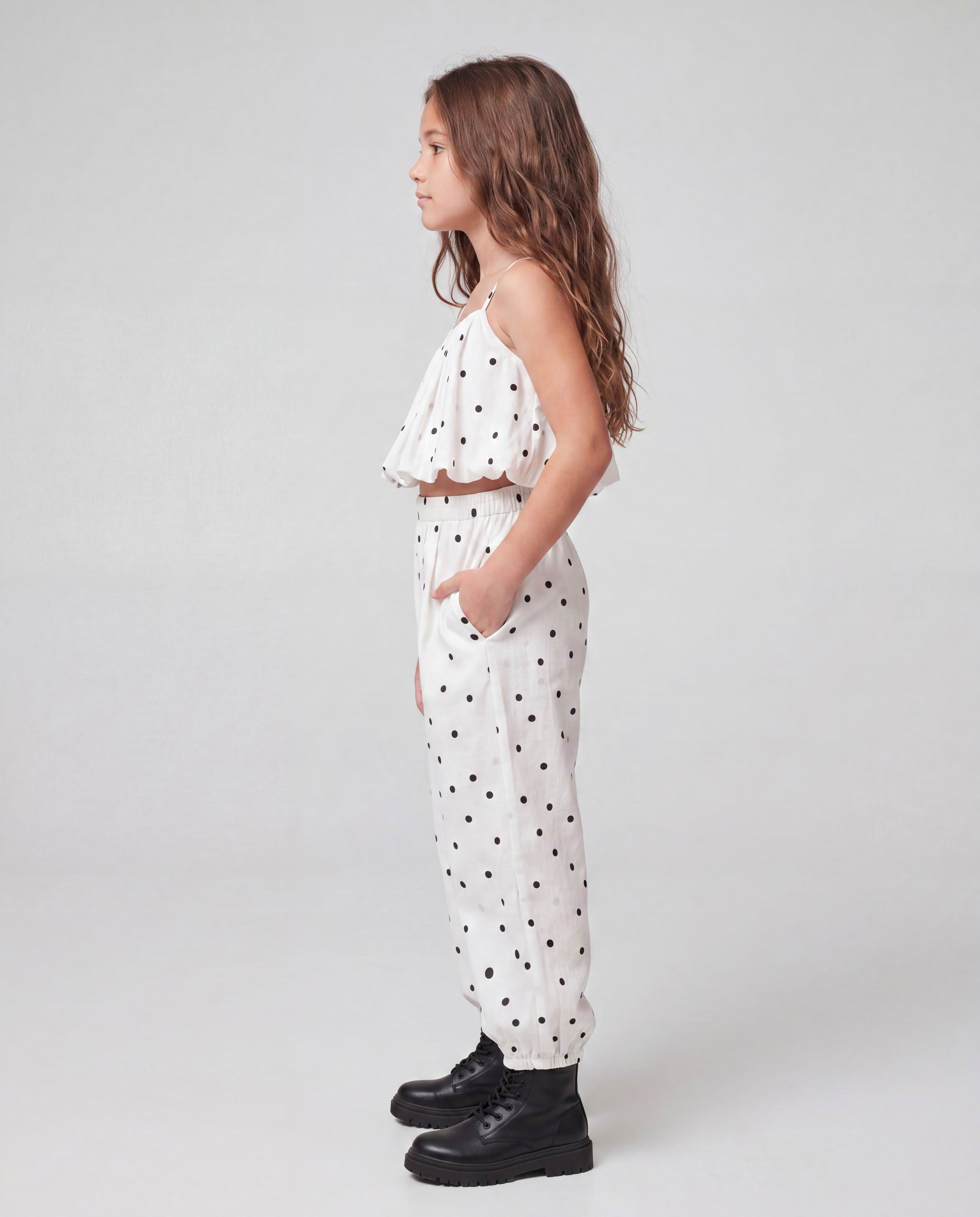 Girl polka dot ballon pants
