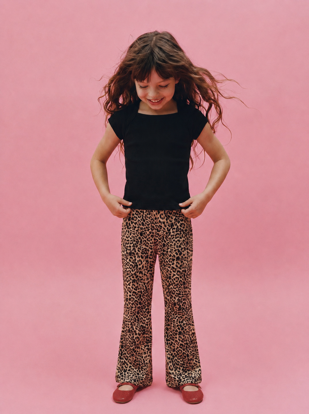 Girl flare leopard pants