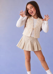 Girl jacquard vest