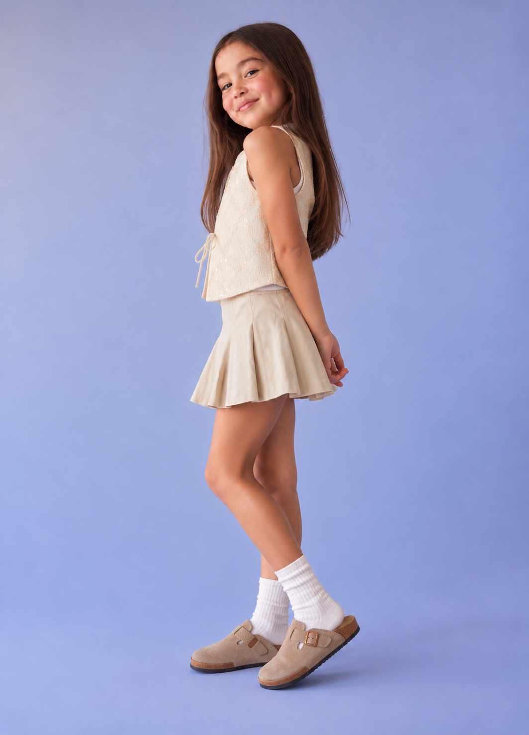 Girl jacquard vest