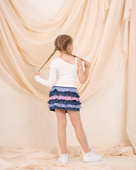 Girl buckle one shoulder top