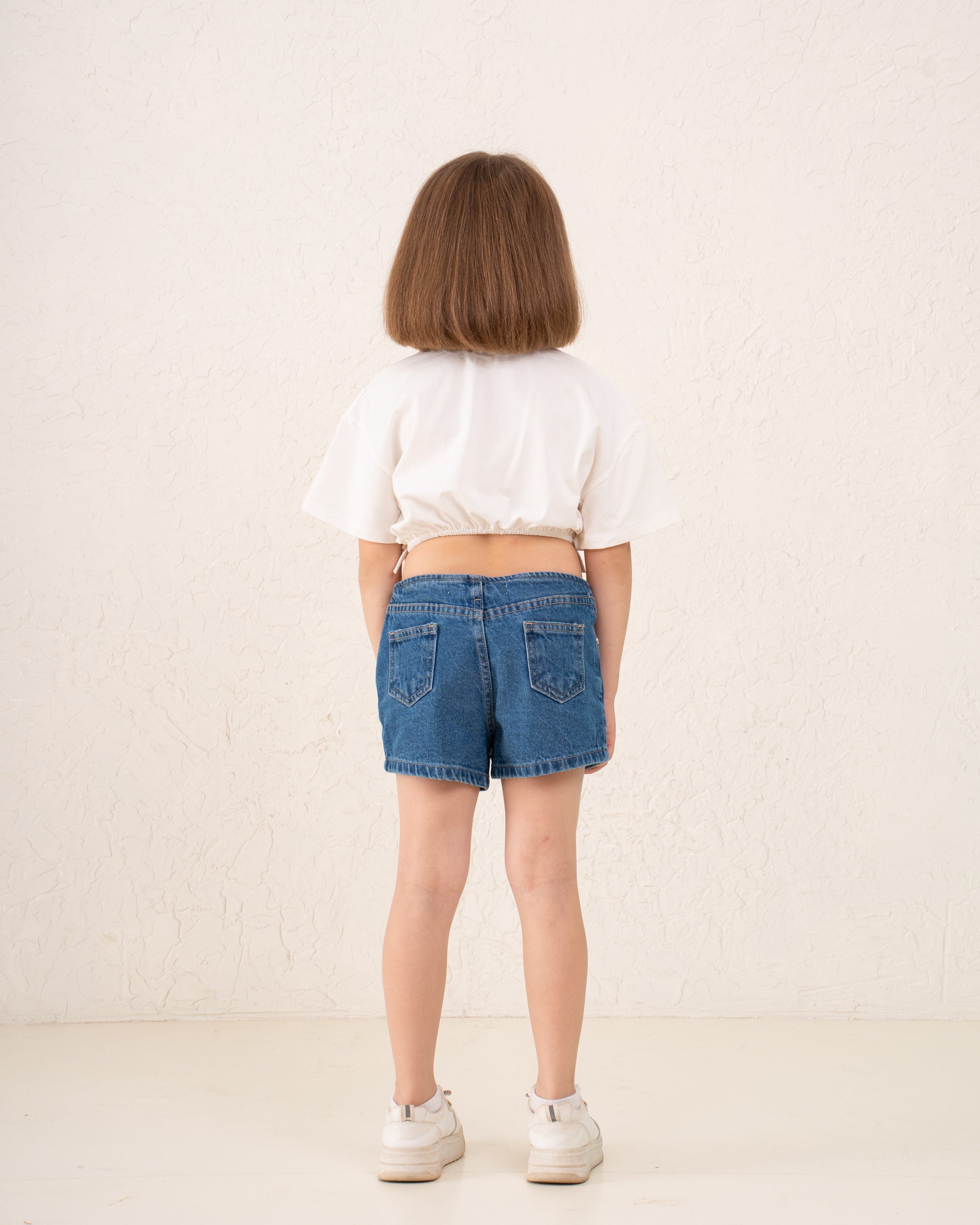 Girl studded drawstring top