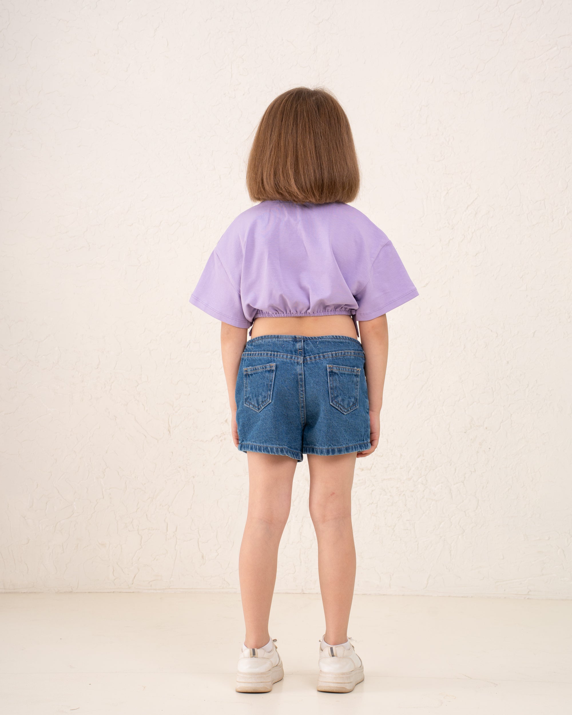 Girl studded drawstring top