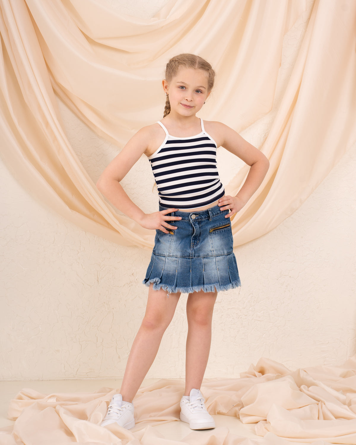 Striped Cropped Tank Top
