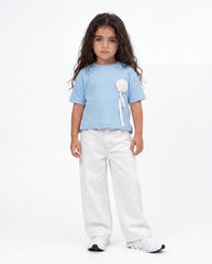 Girl ribbed top pop out