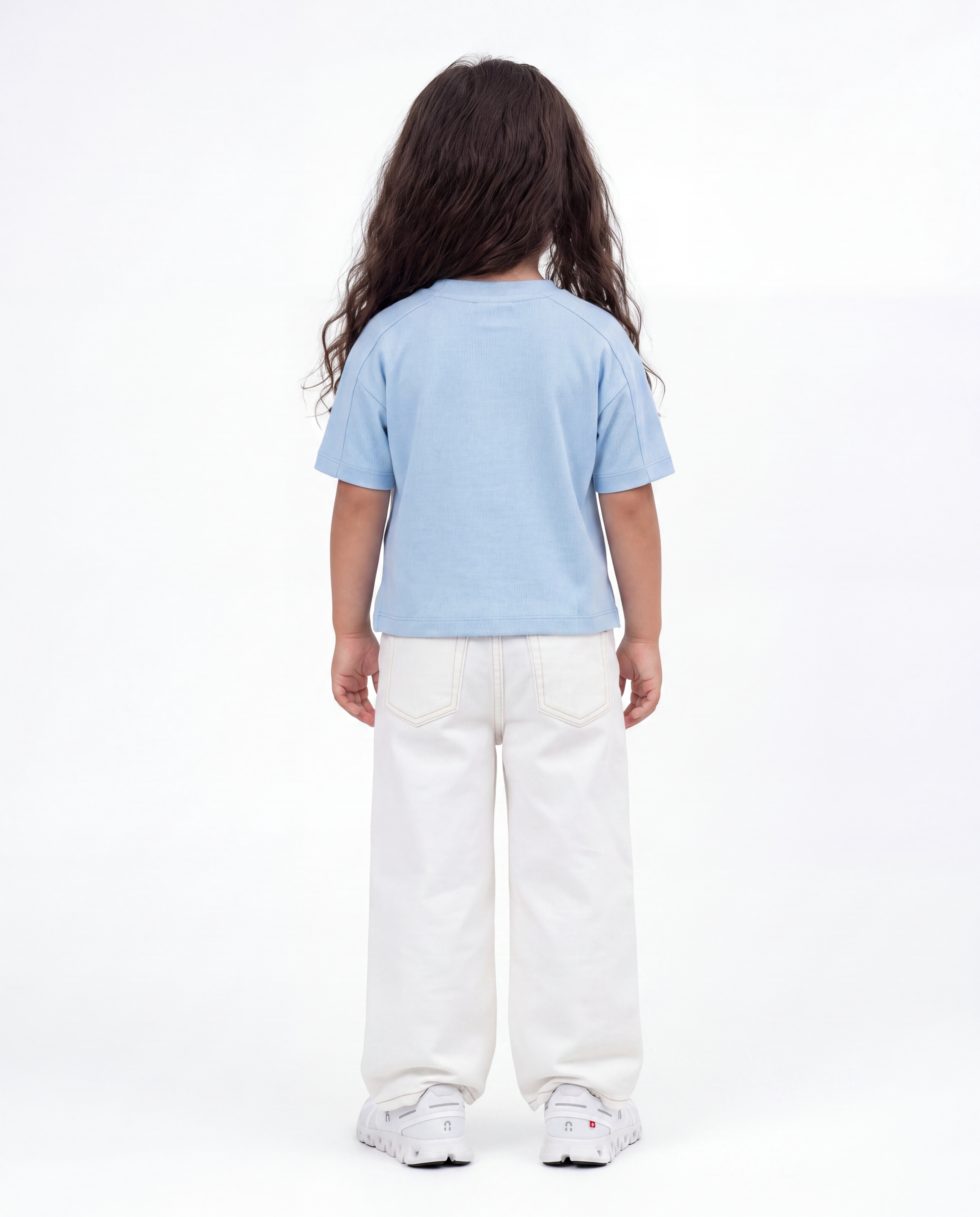 Girl ribbed top pop out
