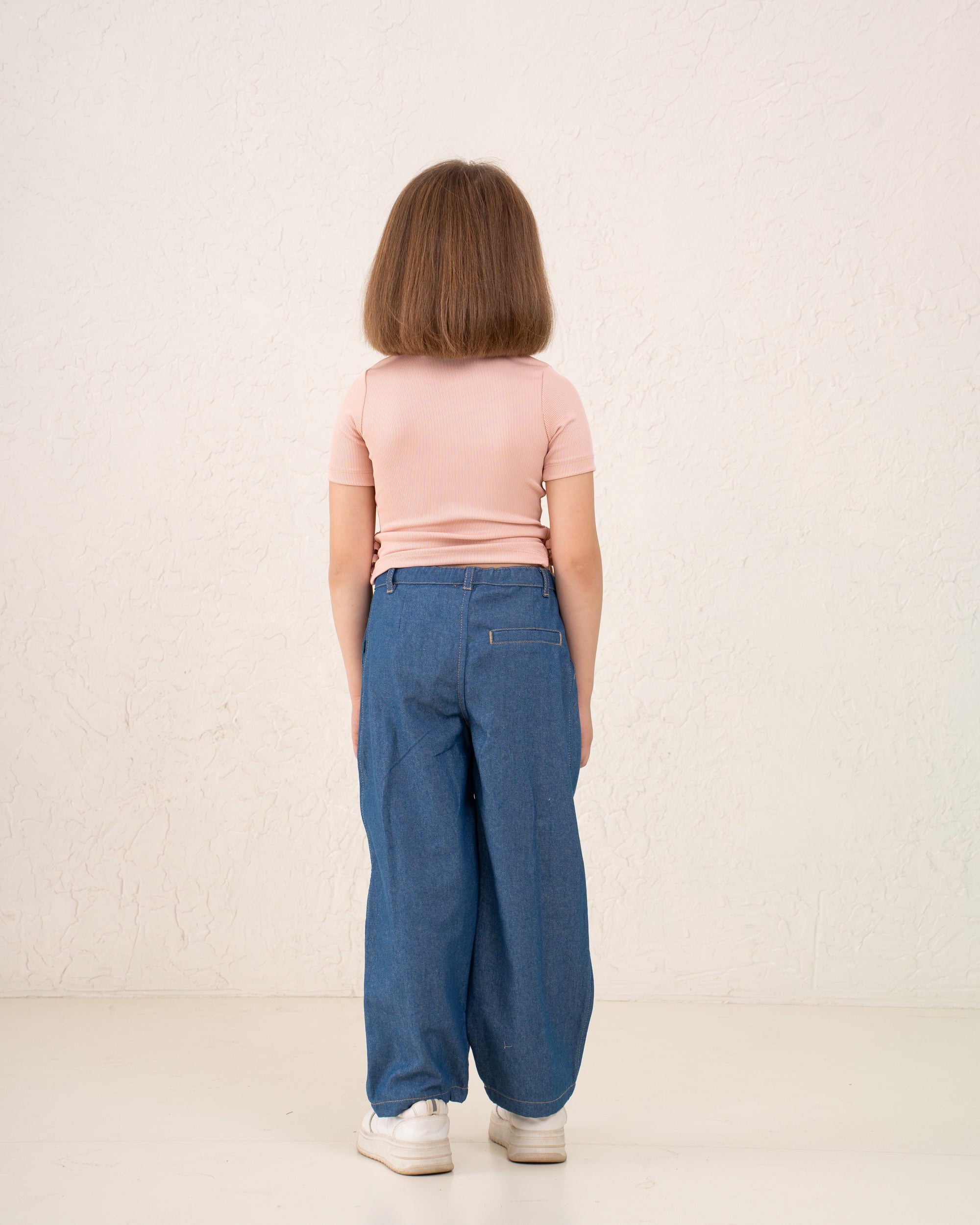 Girl ribbed side bow top
