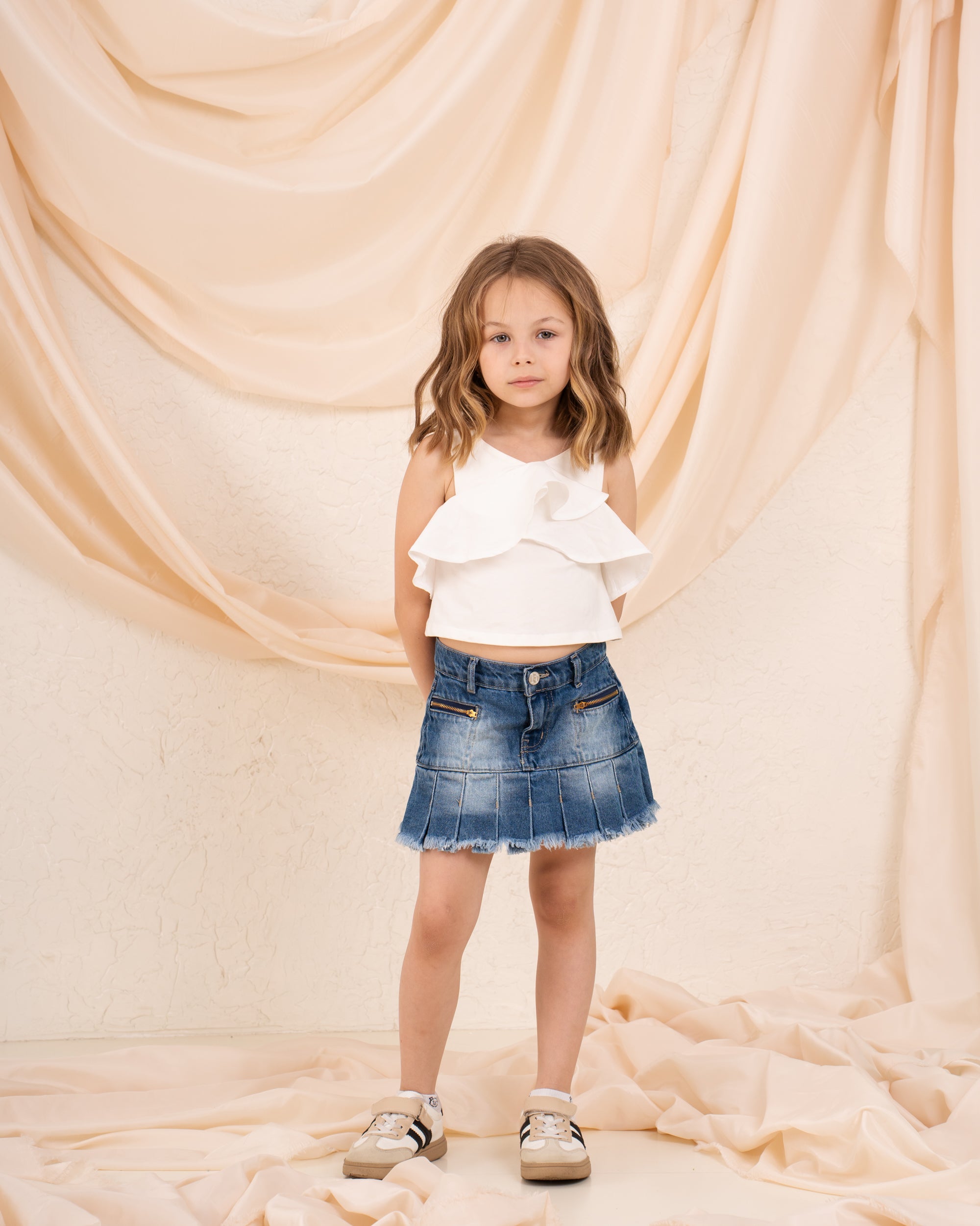 Girl big ruffle top