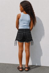 Girl cherry ribbed tank top