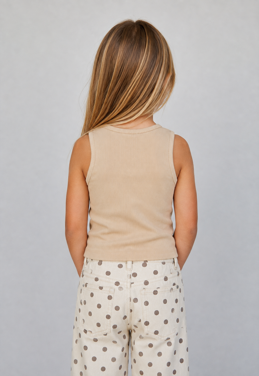 Girl ribbed cherry tank top