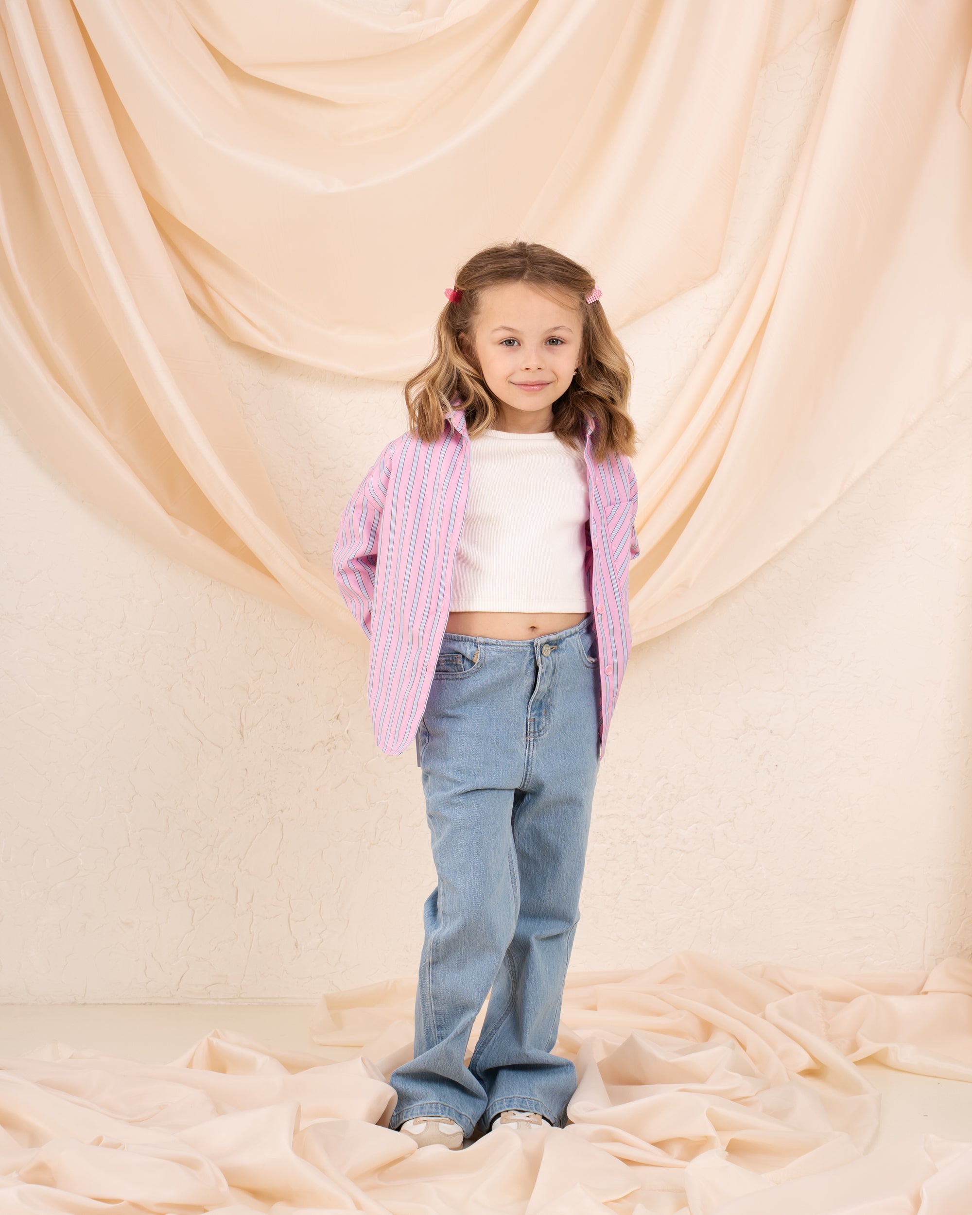 Girl Two Pcs Tank and Shirt