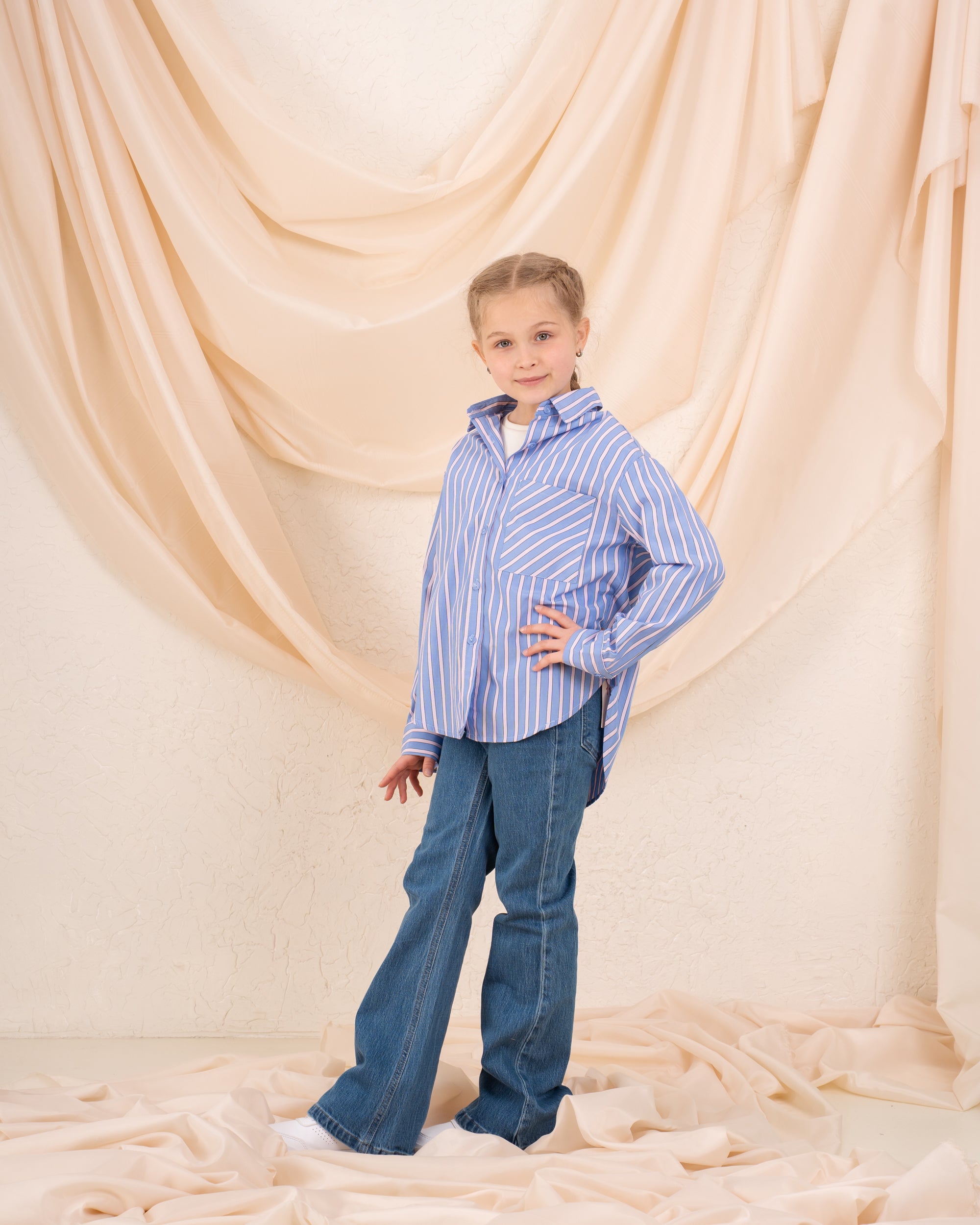 Girl Two Pcs Tank and Shirt