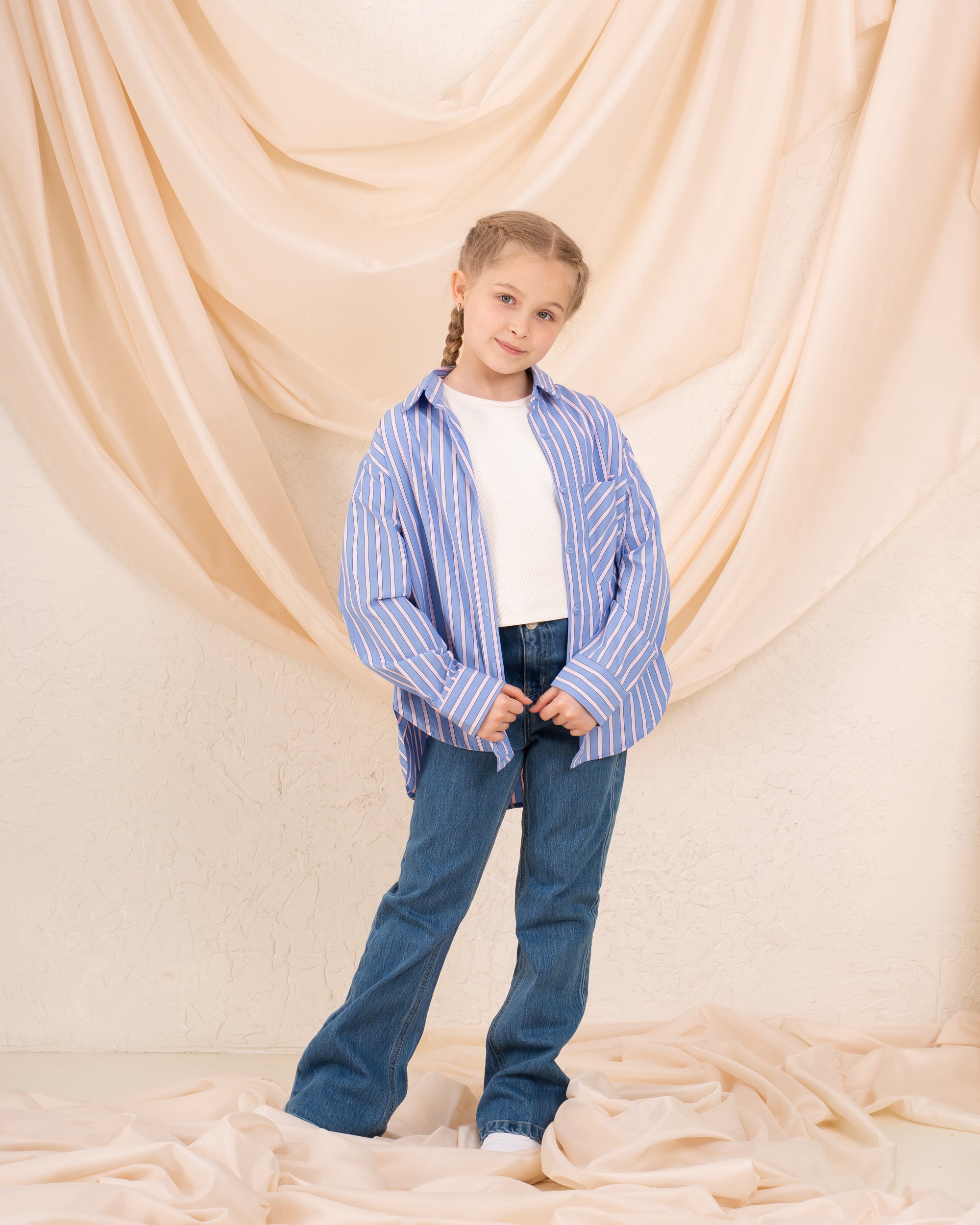 Girl Two Pcs Tank and Shirt