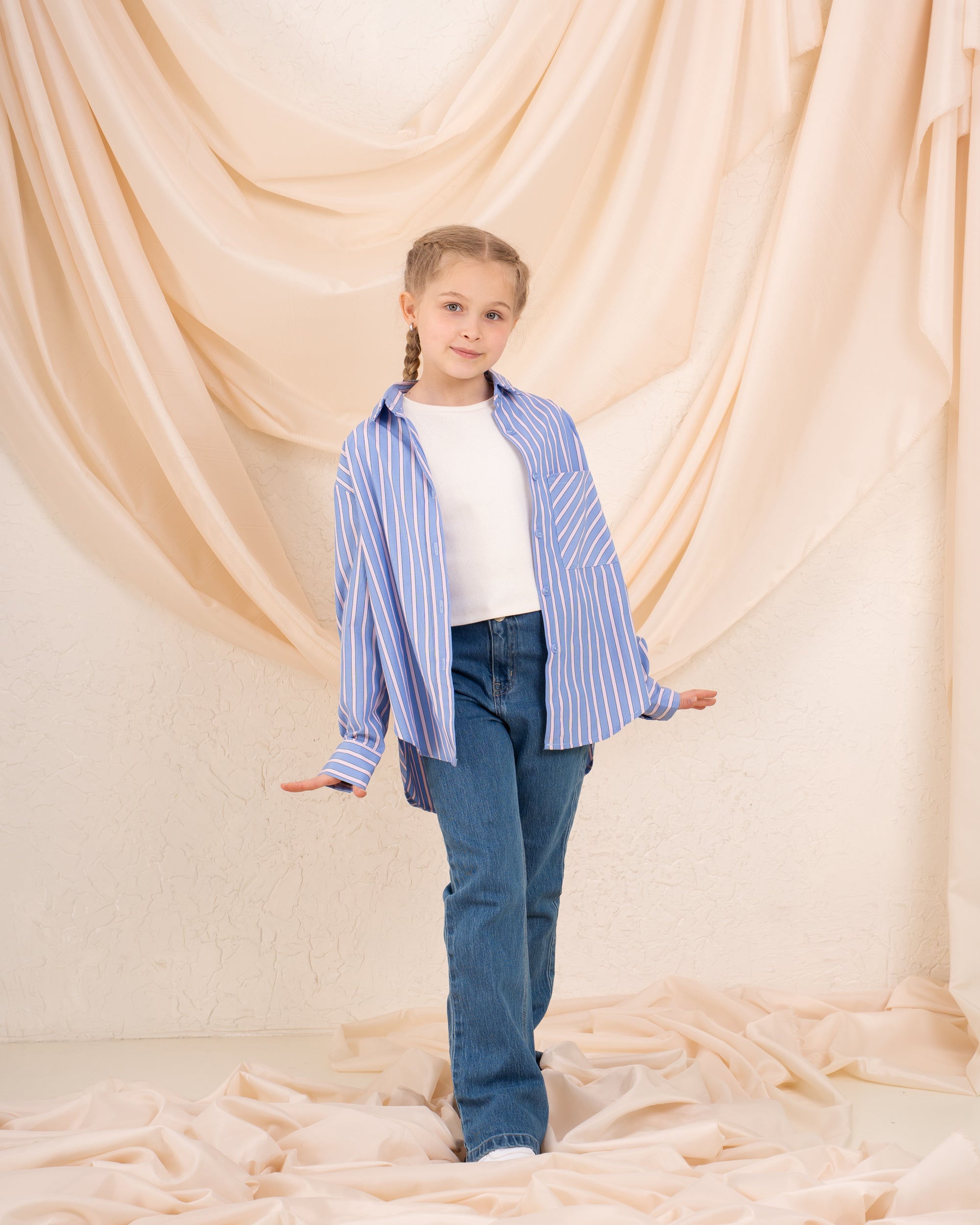 Girl Two Pcs Tank and Shirt