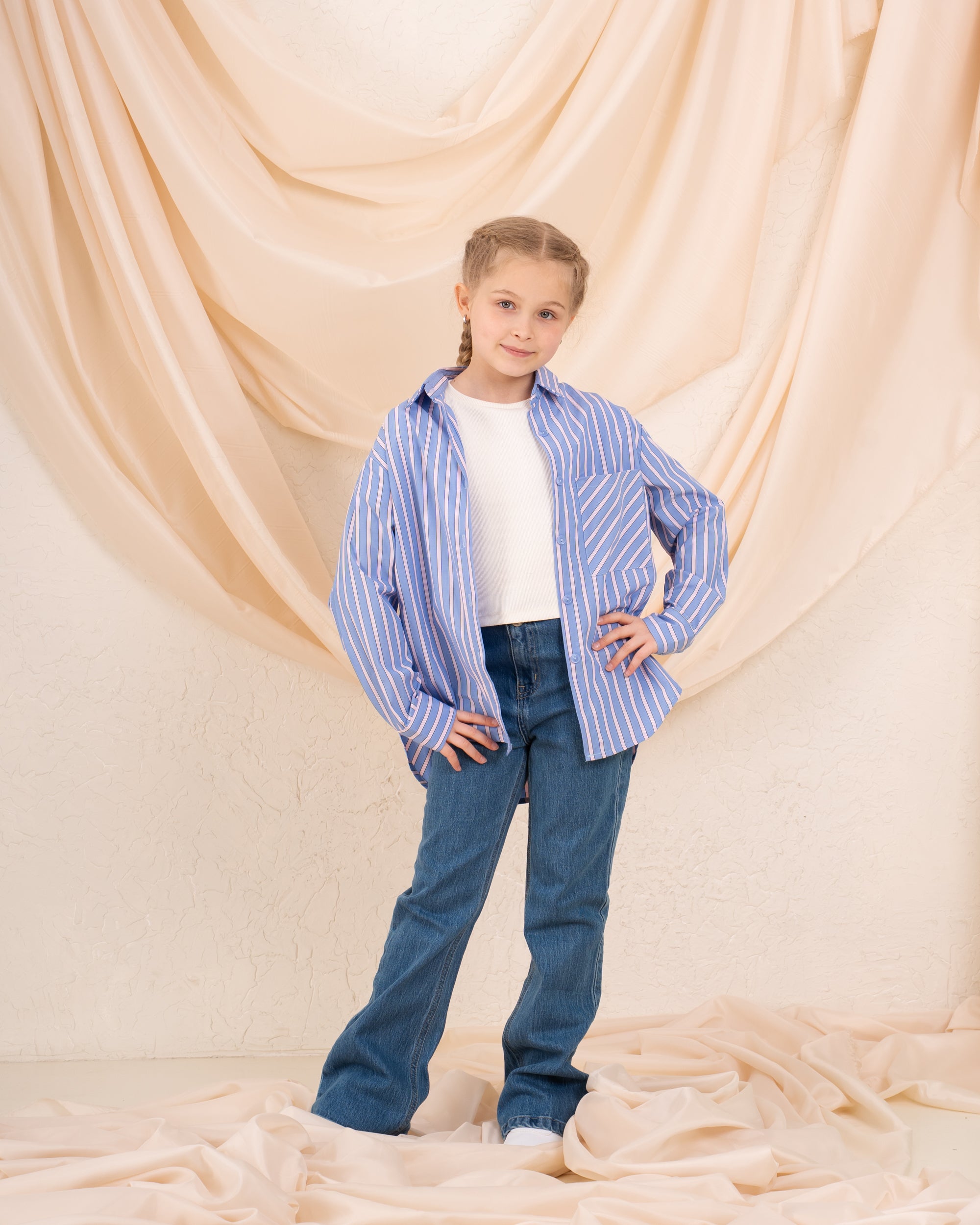 Girl Two Pcs Tank and Shirt