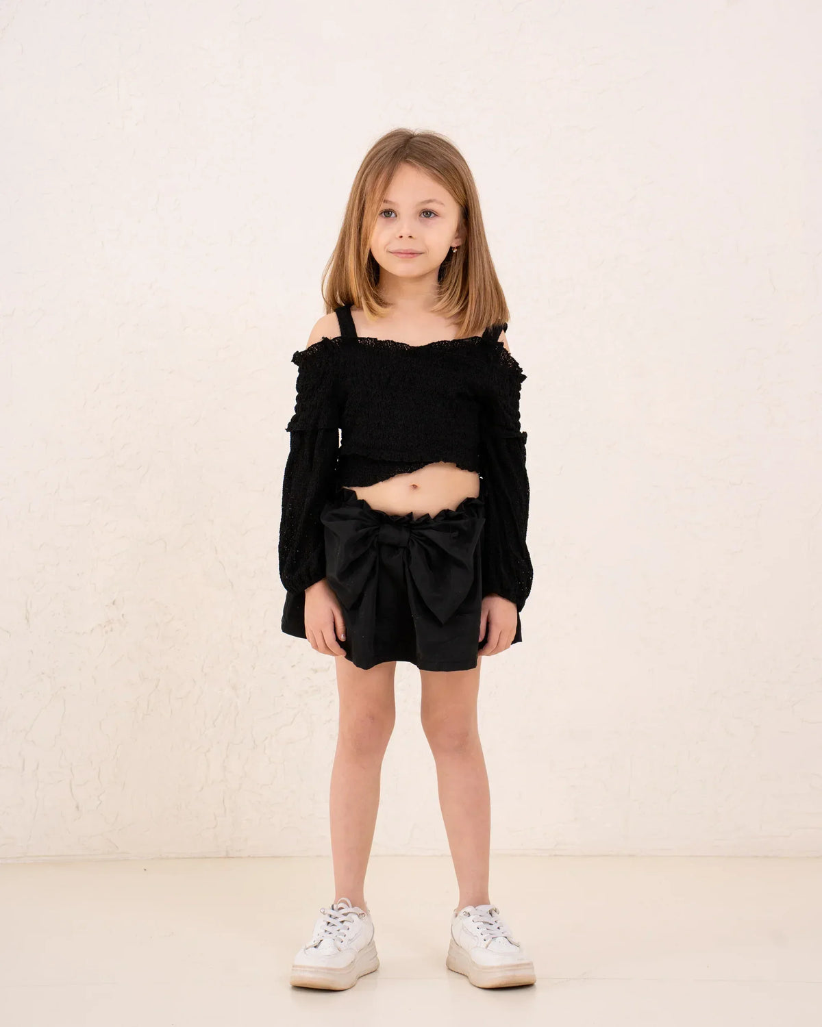 Girl Crochet Open Shoulder Top - Venti