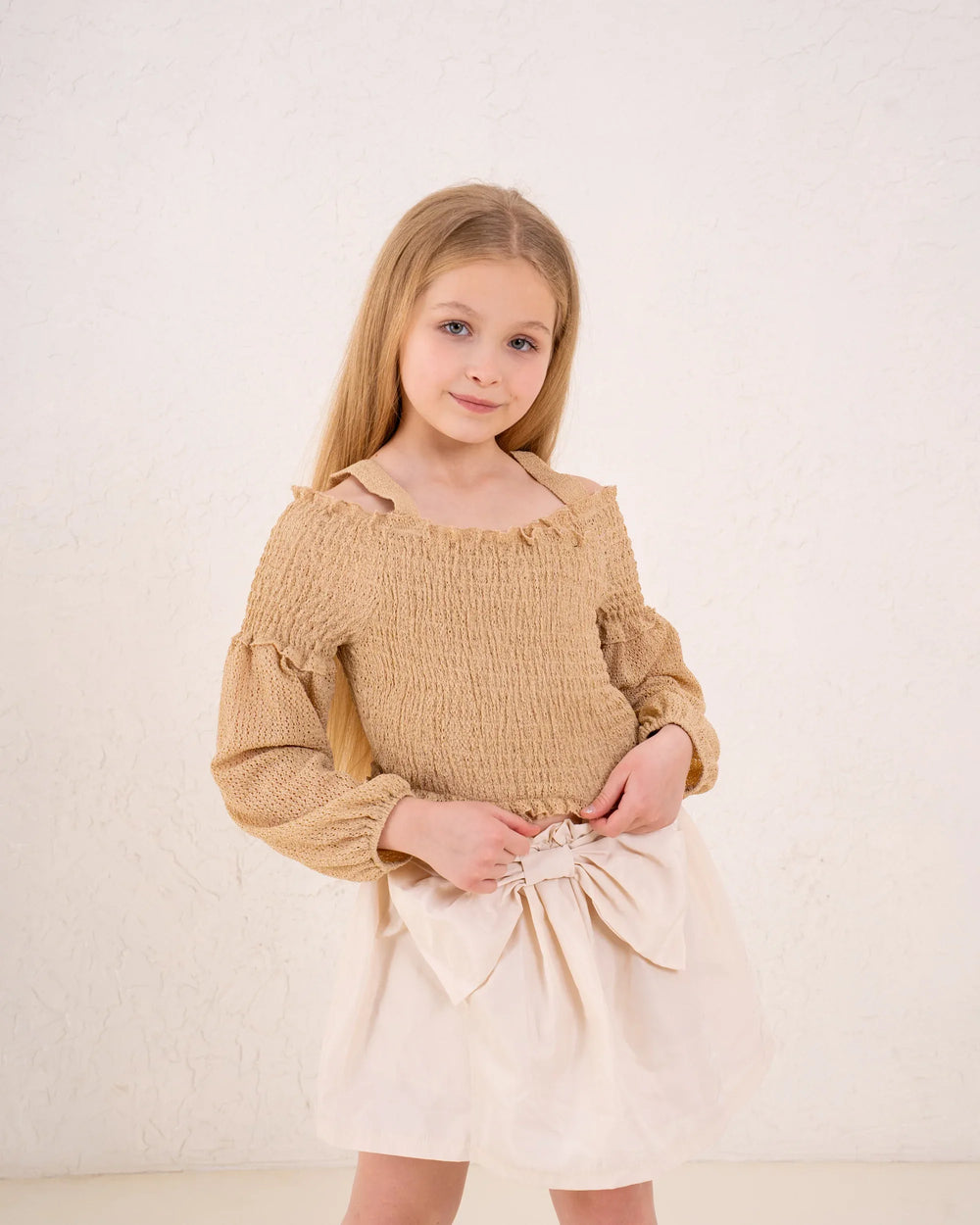 Girl Crochet Open Shoulder Top - Venti