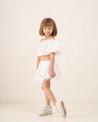 Girl embroidered skirt