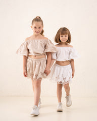 Girl embroidered skirt