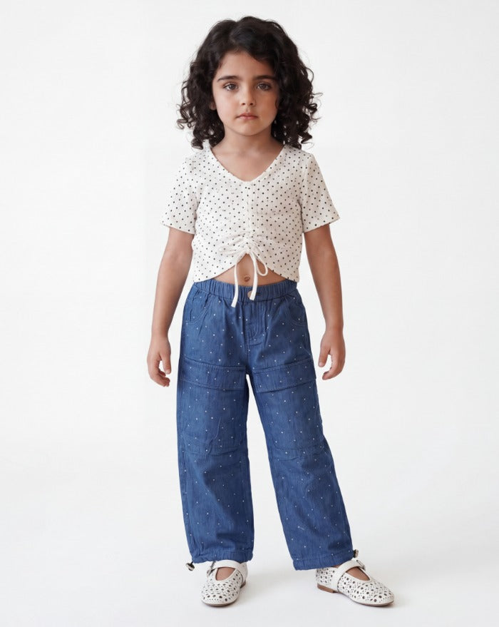 Girl Drawstring Polka