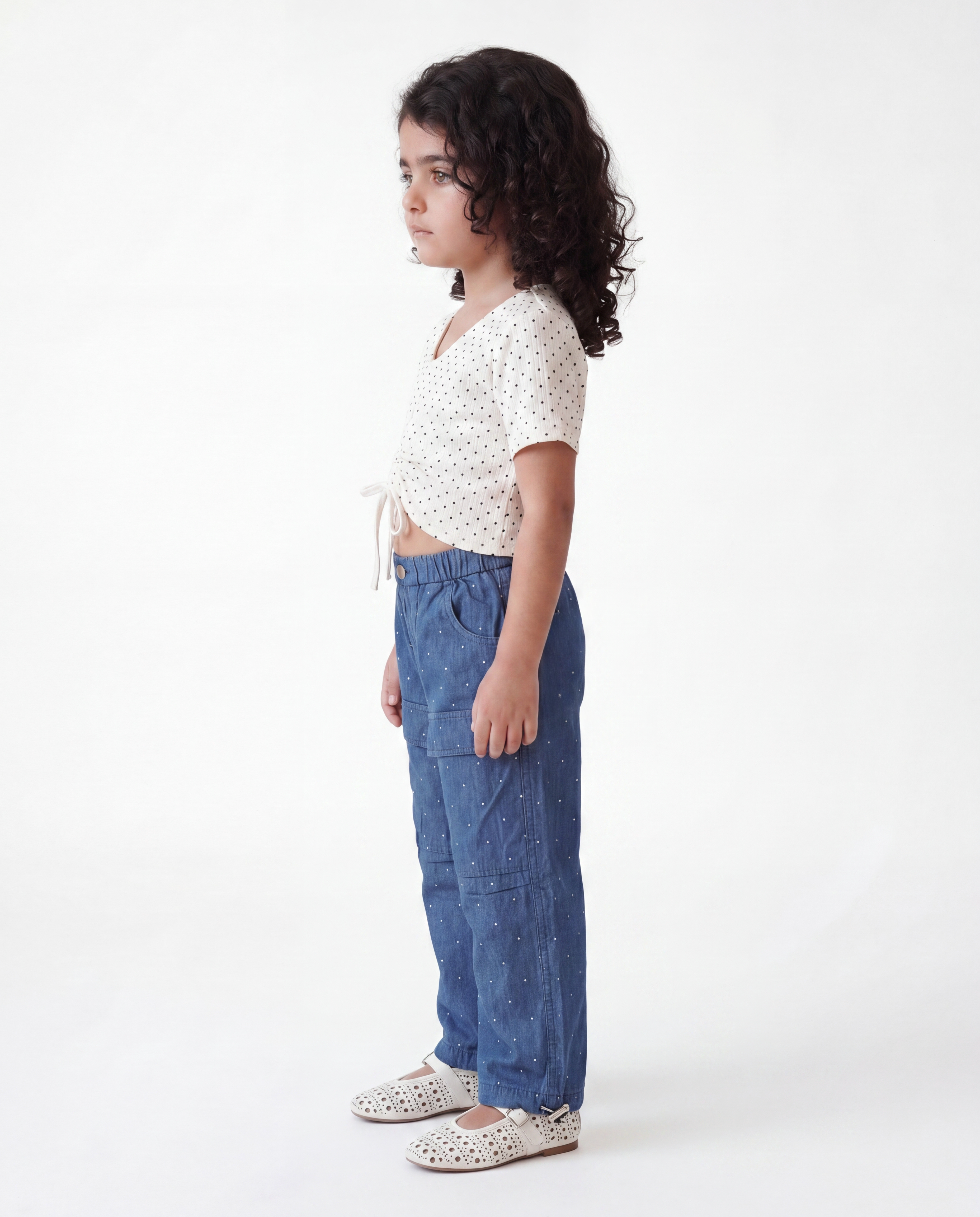 Girl Drawstring Polka