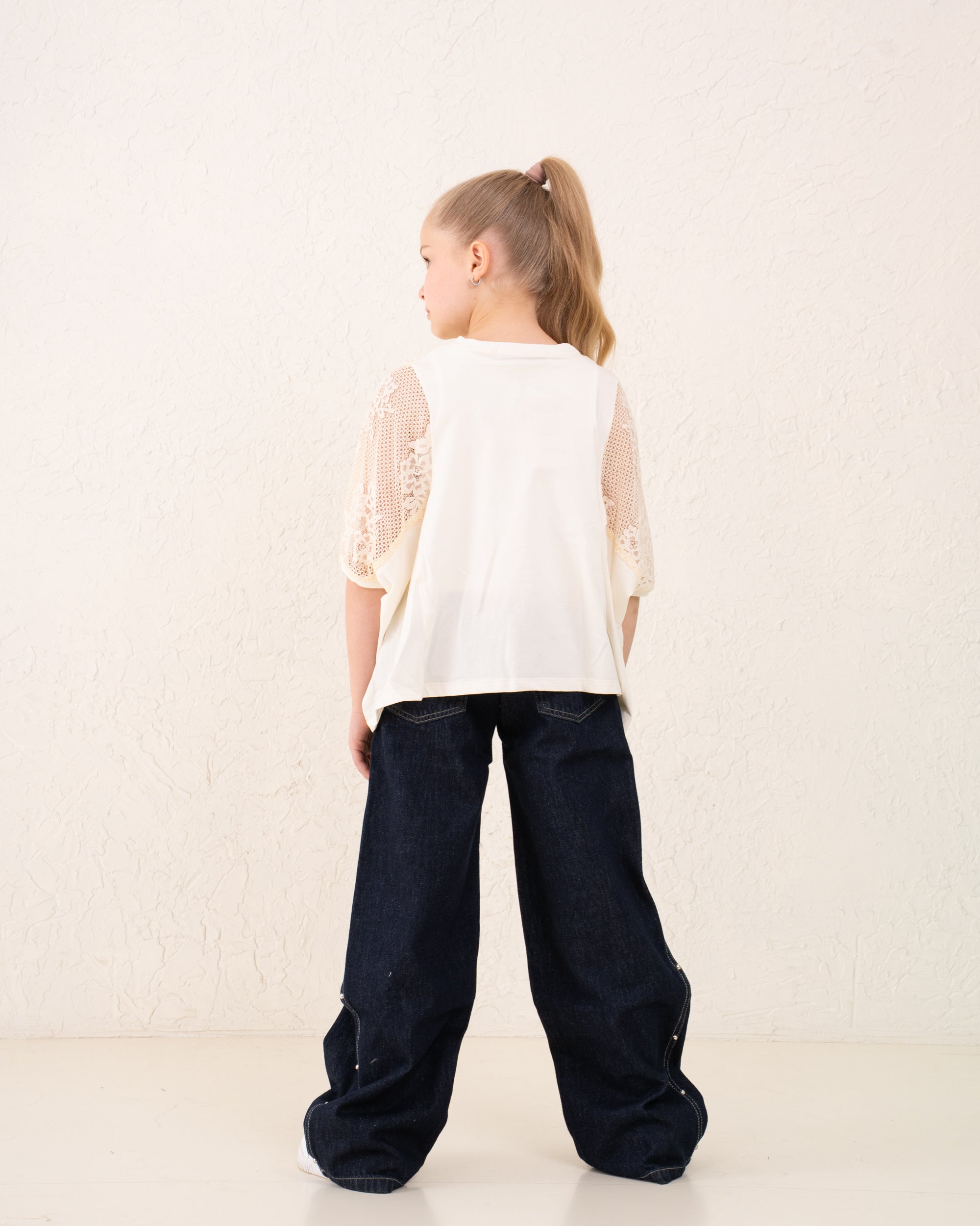 Lace & Cotton Top