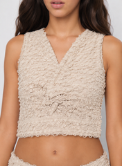 Girl textured knot top