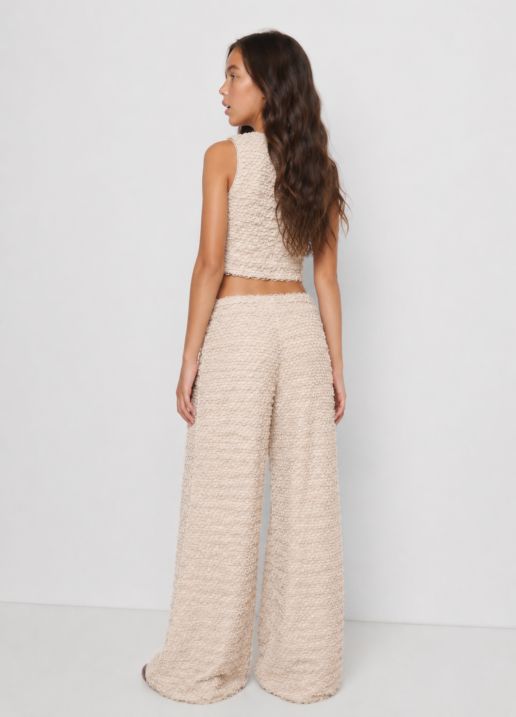 Girl textured knot top